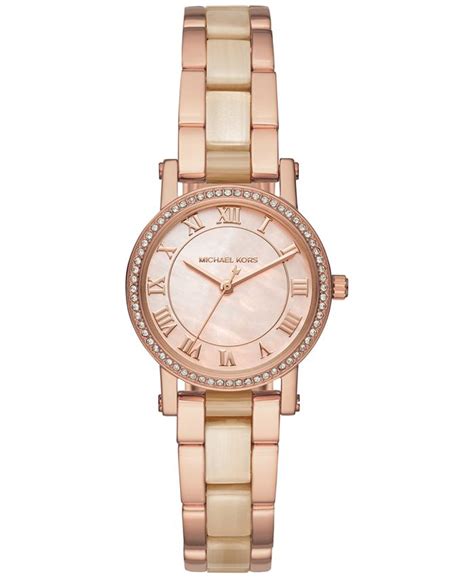 michael kors petite norie crystal ladies watch|Michael Kors Women's Petite Norie Rose Gold.